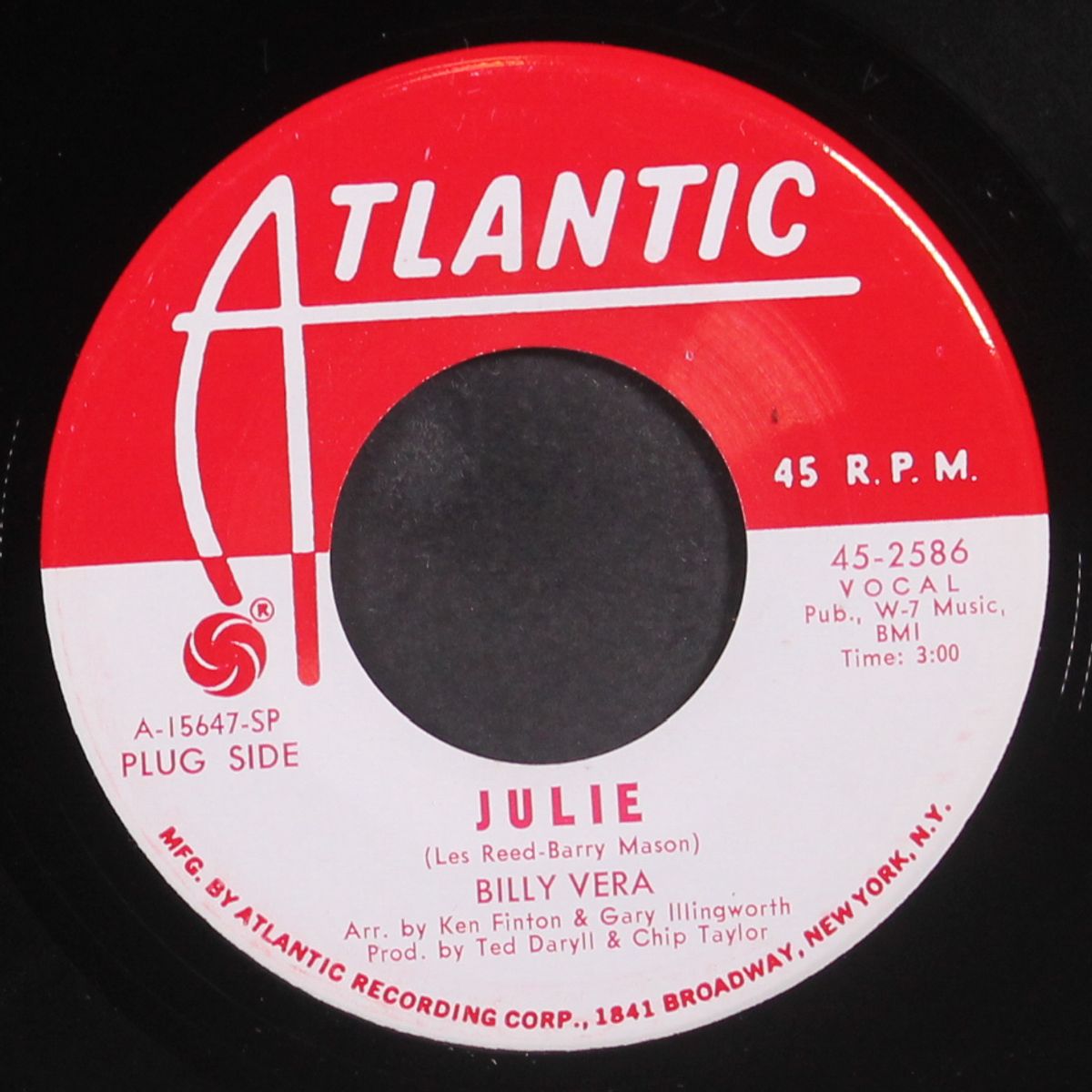 julie / time doesn't matter anymore by BILLY VERA