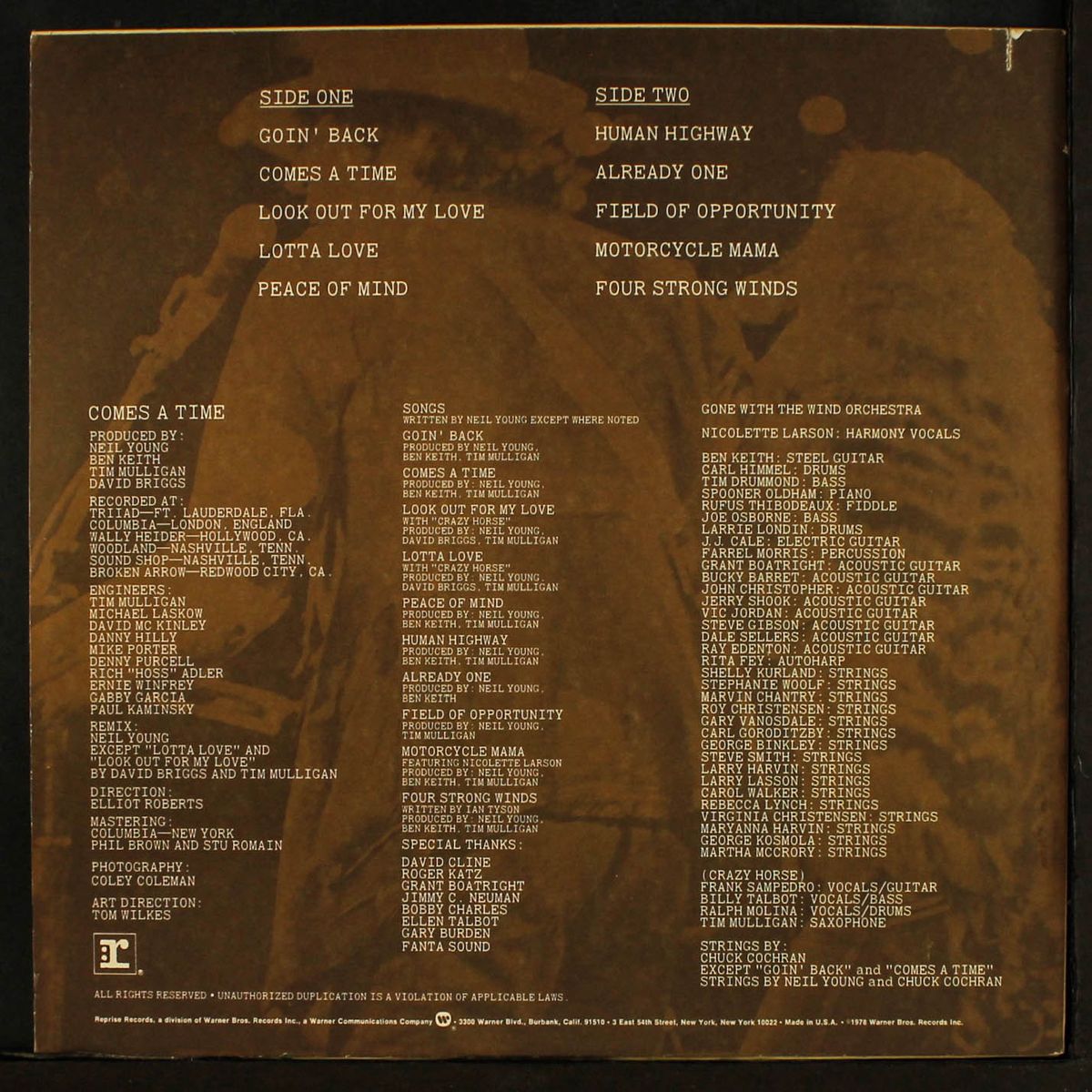 comes a time by NEIL YOUNG