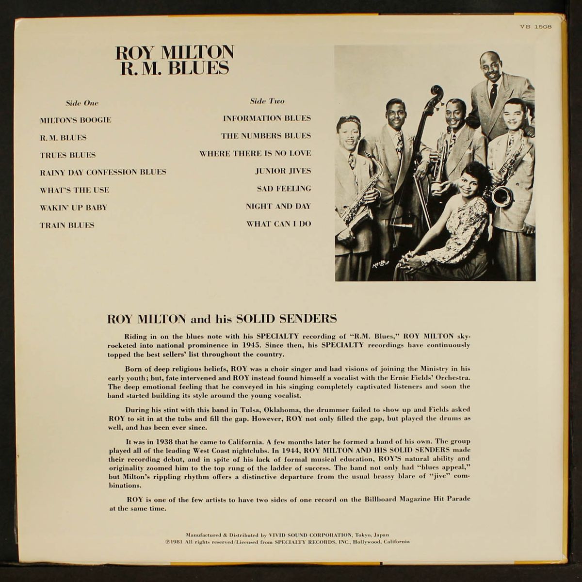 r.m. blues by ROY MILTON