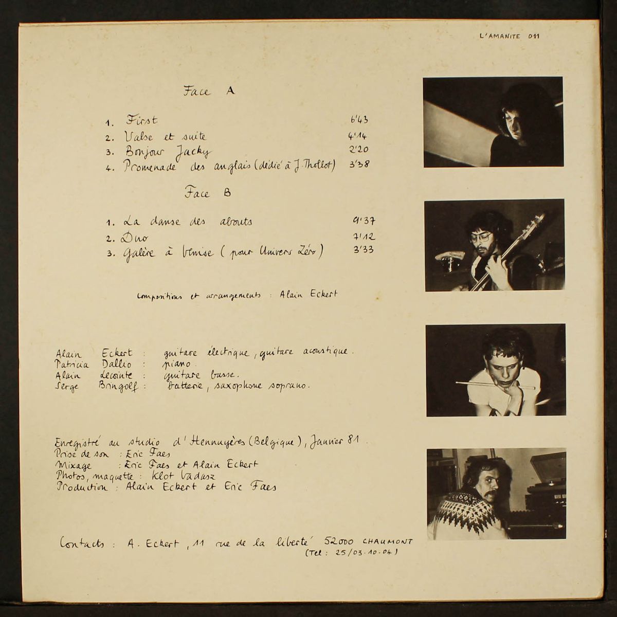 alain eckert quartet by ALAIN ECKERT QUARTET
