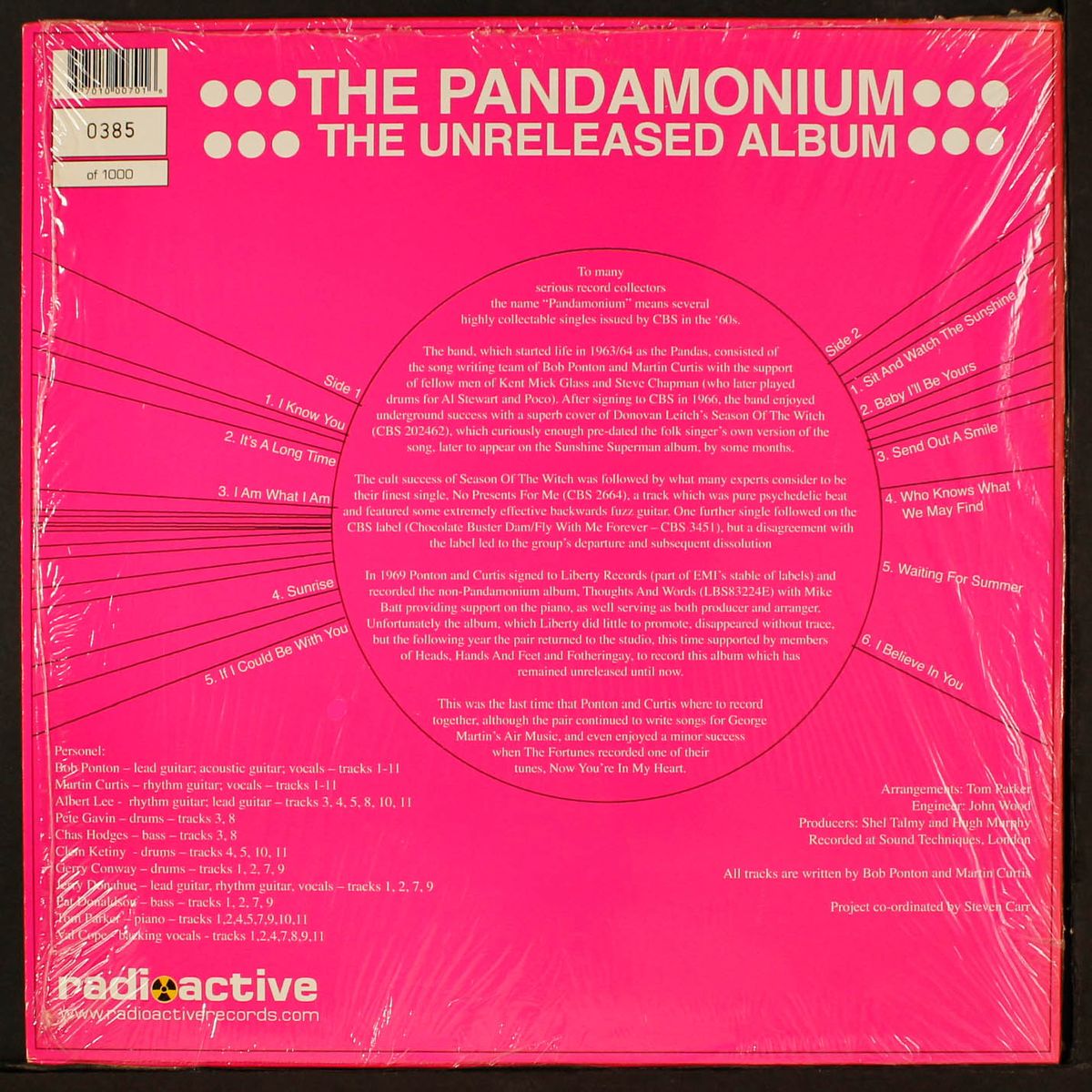 the unreleased album by PANDAMONIUM