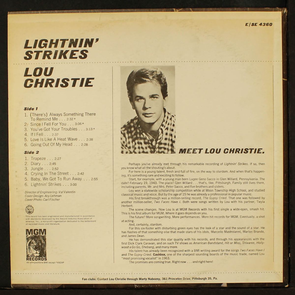 lightnin' strikes by LOU CHRISTIE