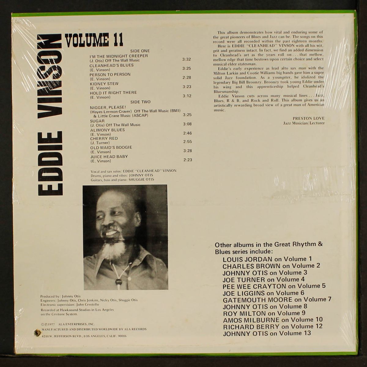 great rhythm and blues oldies by EDDIE 'CLEANHEAD' VINSON