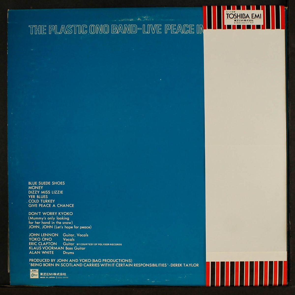 live peace in toronto 1969 by JOHN LENNON & PLASTIC ONO BAND