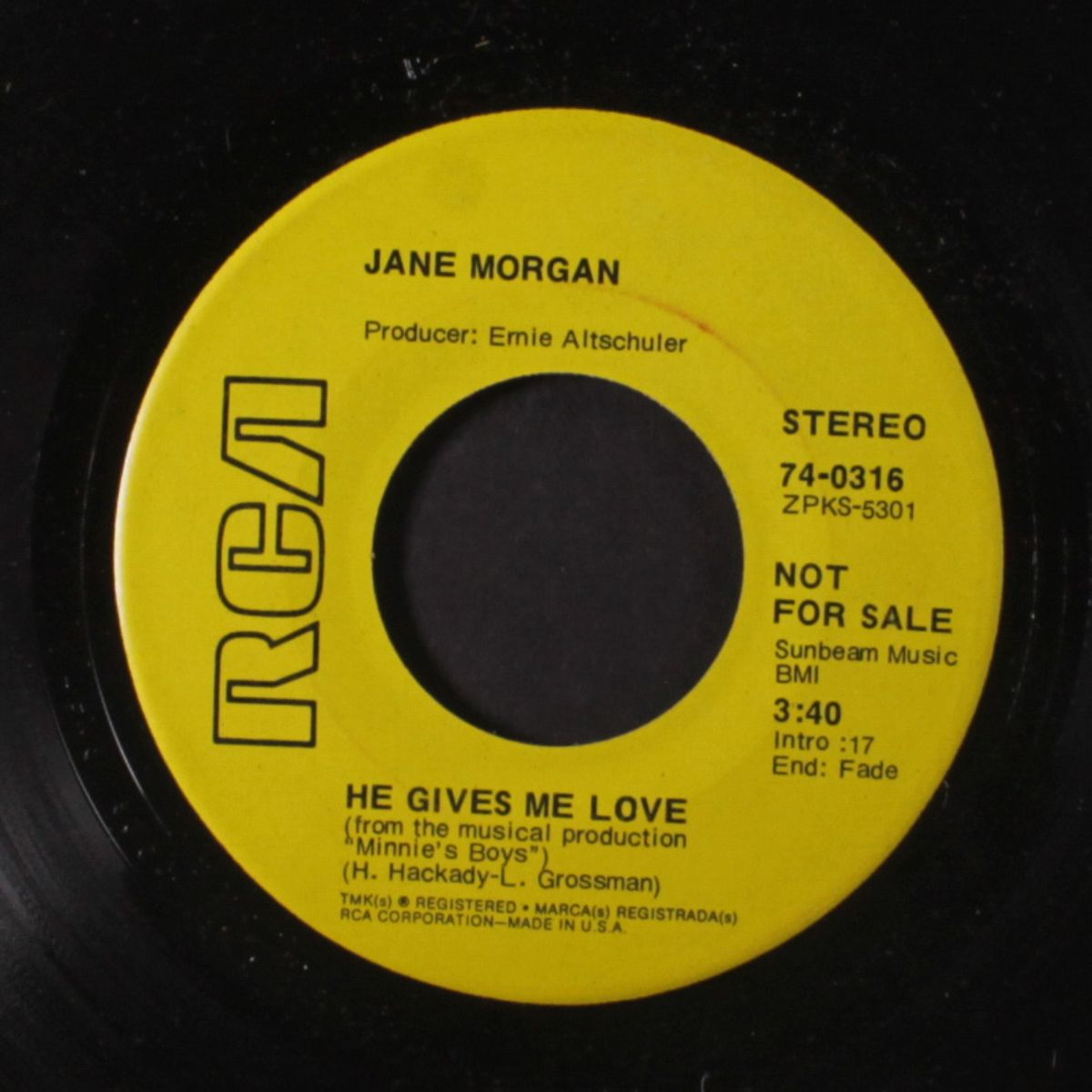 he gives me love / he's never too busy by JANE MORGAN