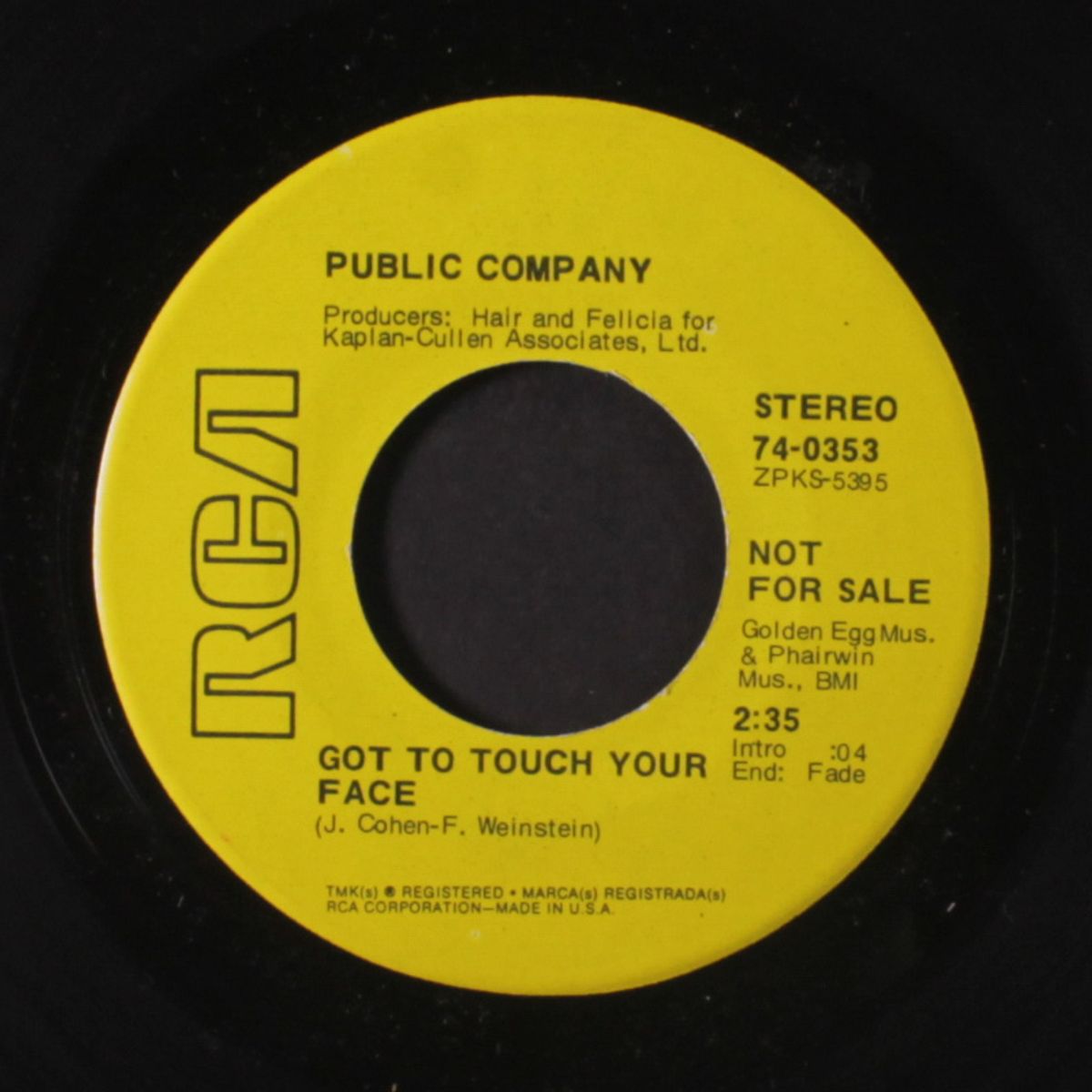 hearts and flowers / got to touch your face by PUBLIC COMPANY