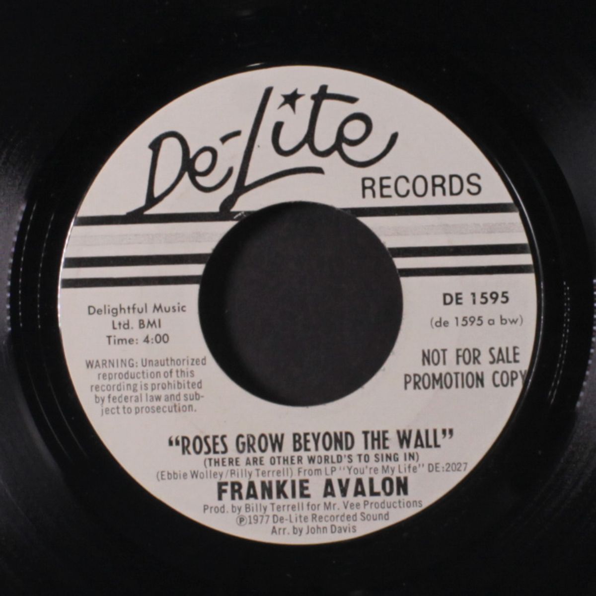 roses grow beyond the wall / midnight lady by FRANKIE AVALON