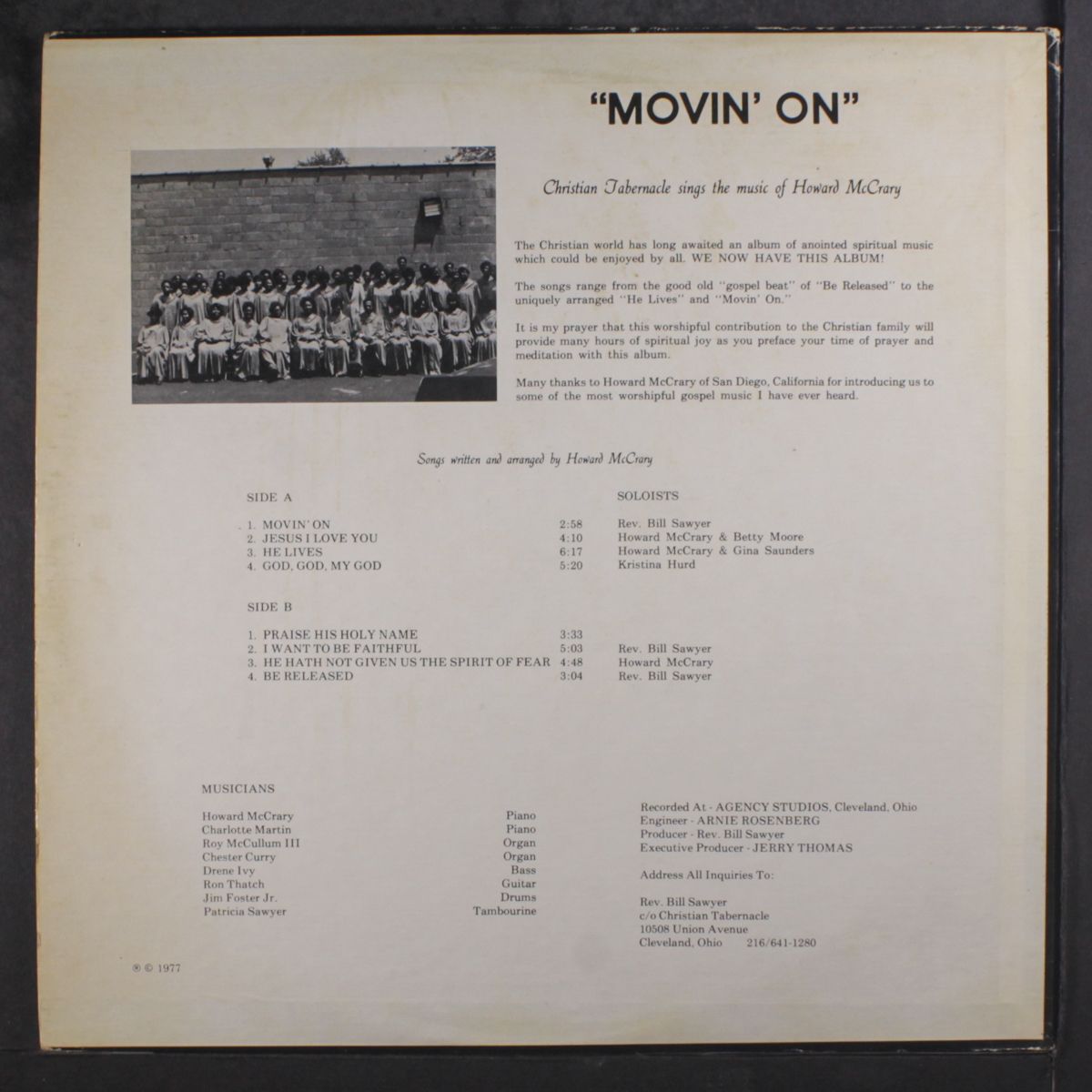 movin' on by REV. BILL SAWYER