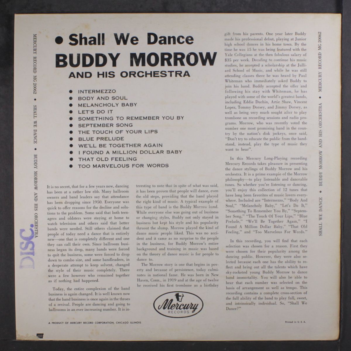 shall we dance... by BUDDY MORROW