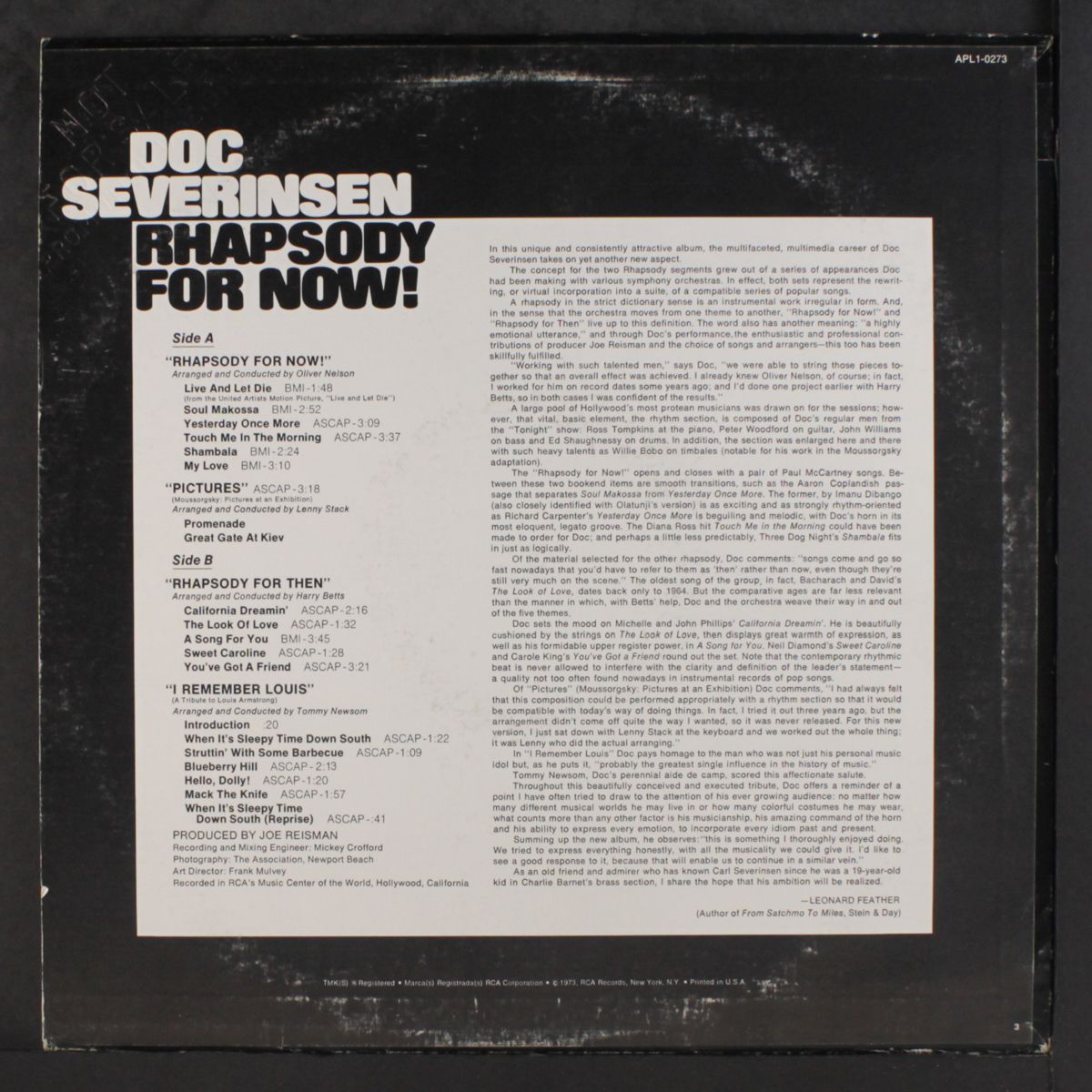 rhapsody for now! by DOC SEVERINSEN