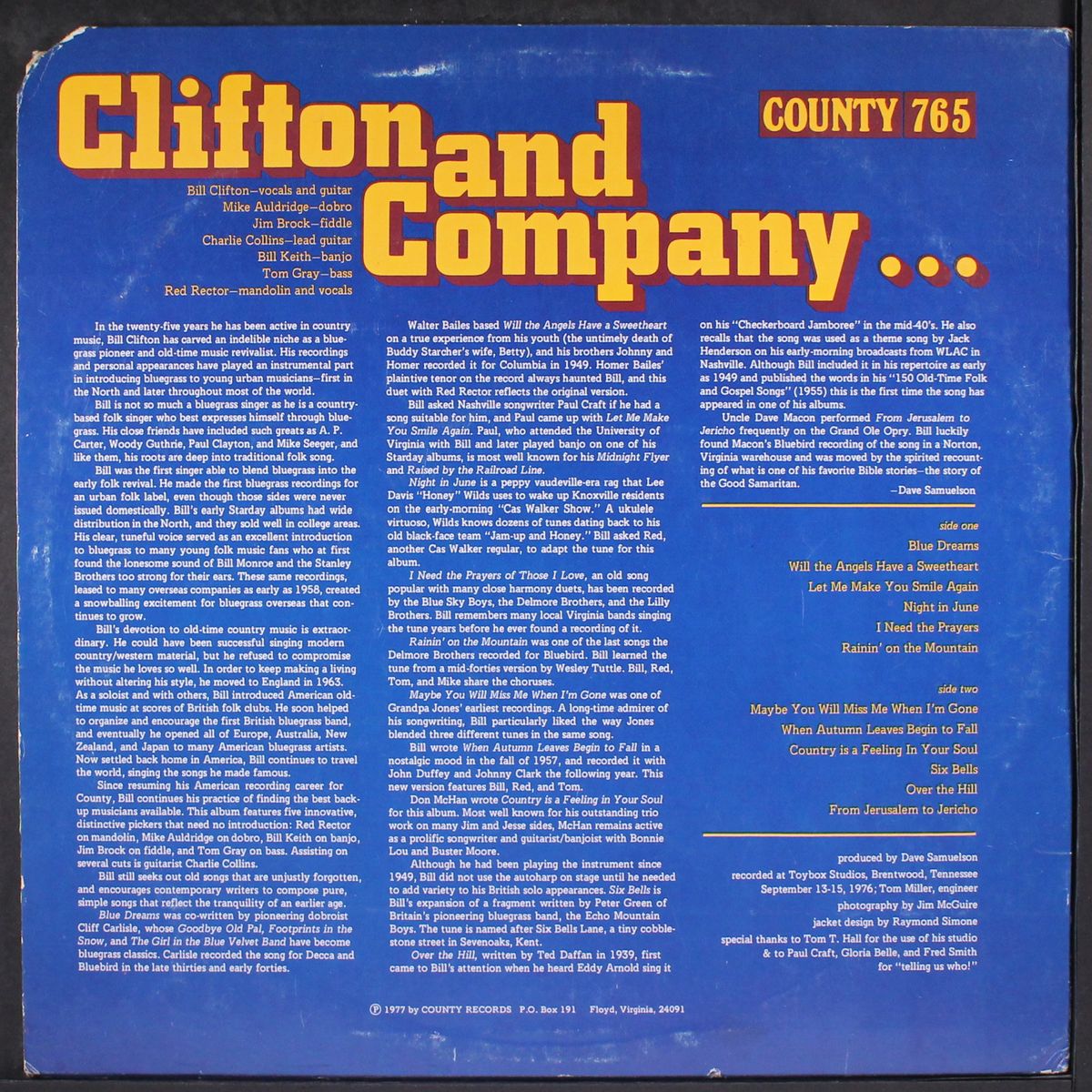 and company... by BILL CLIFTON