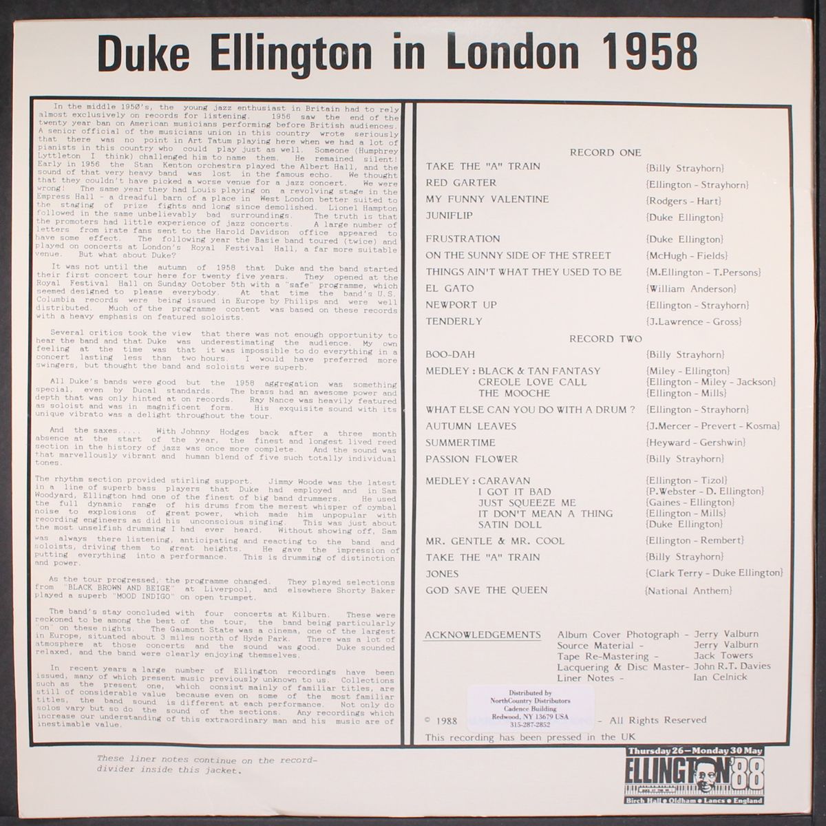 in london 1958 by DUKE ELLINGTON