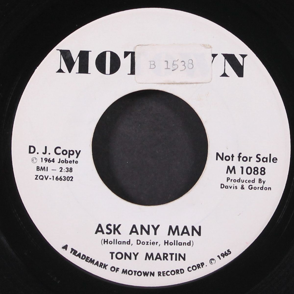 ask any man / spanish rose by TONY MARTIN