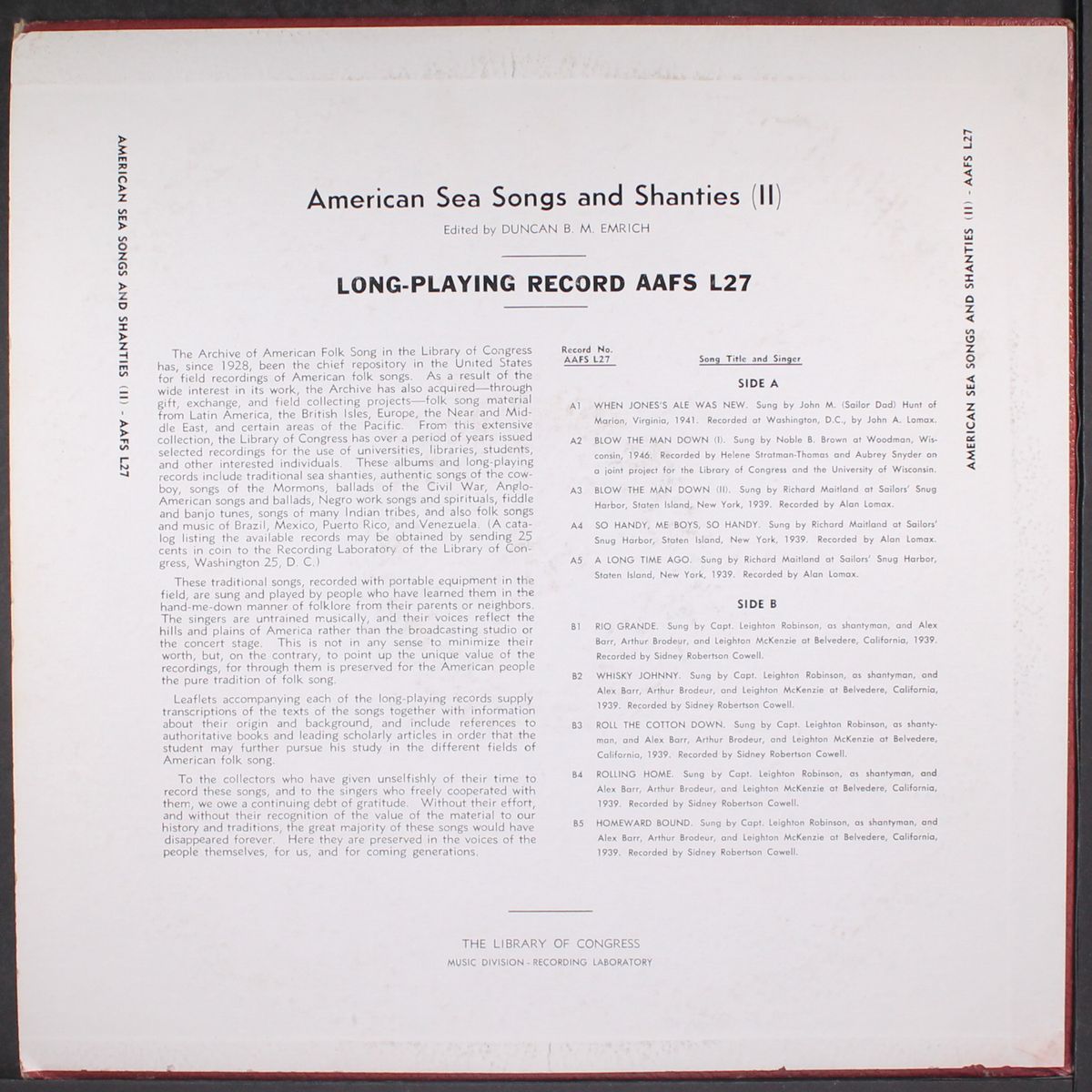 american sea songs and shanties ii by VARIOUS