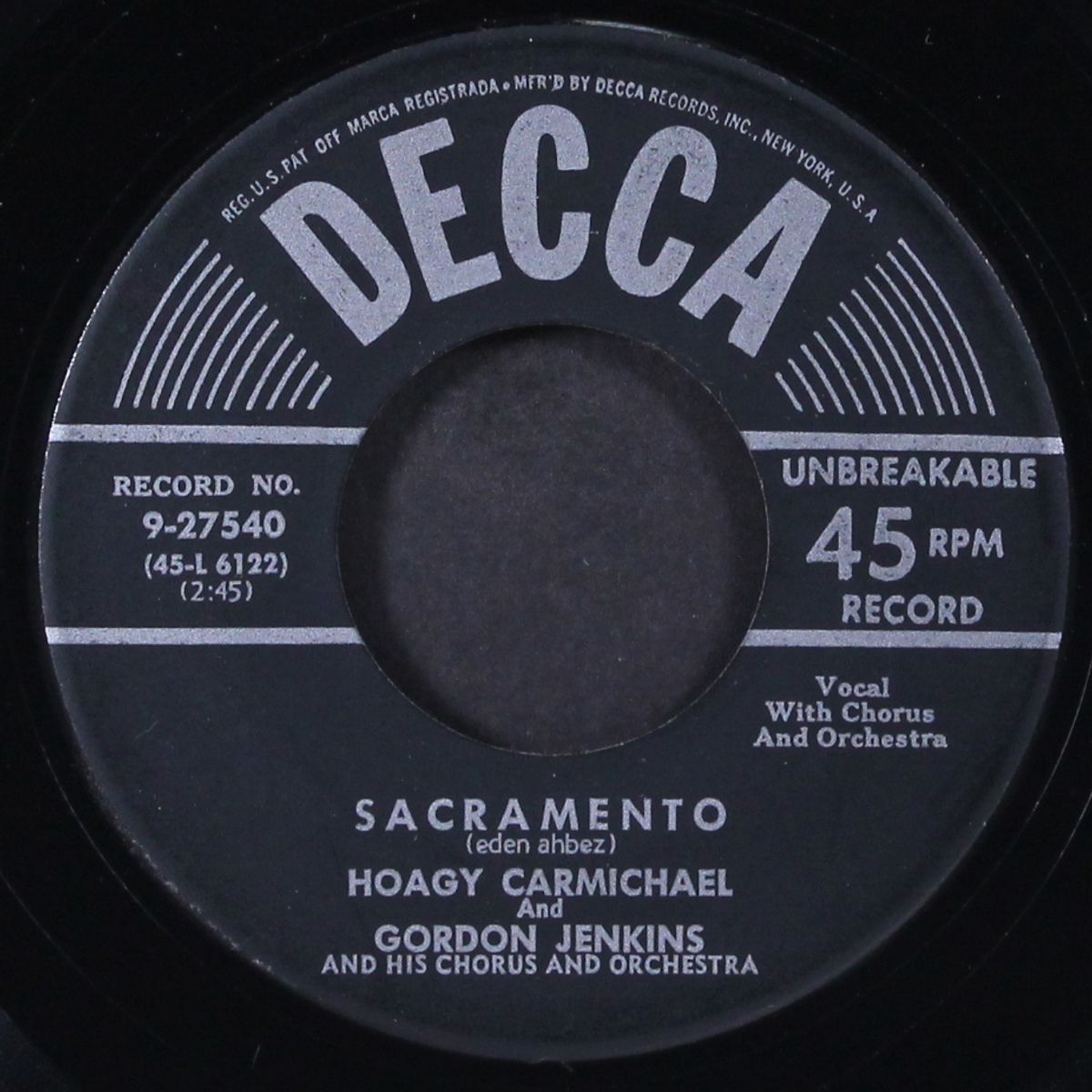 my resistance is low / sacramento by HOAGY CARMICHAEL