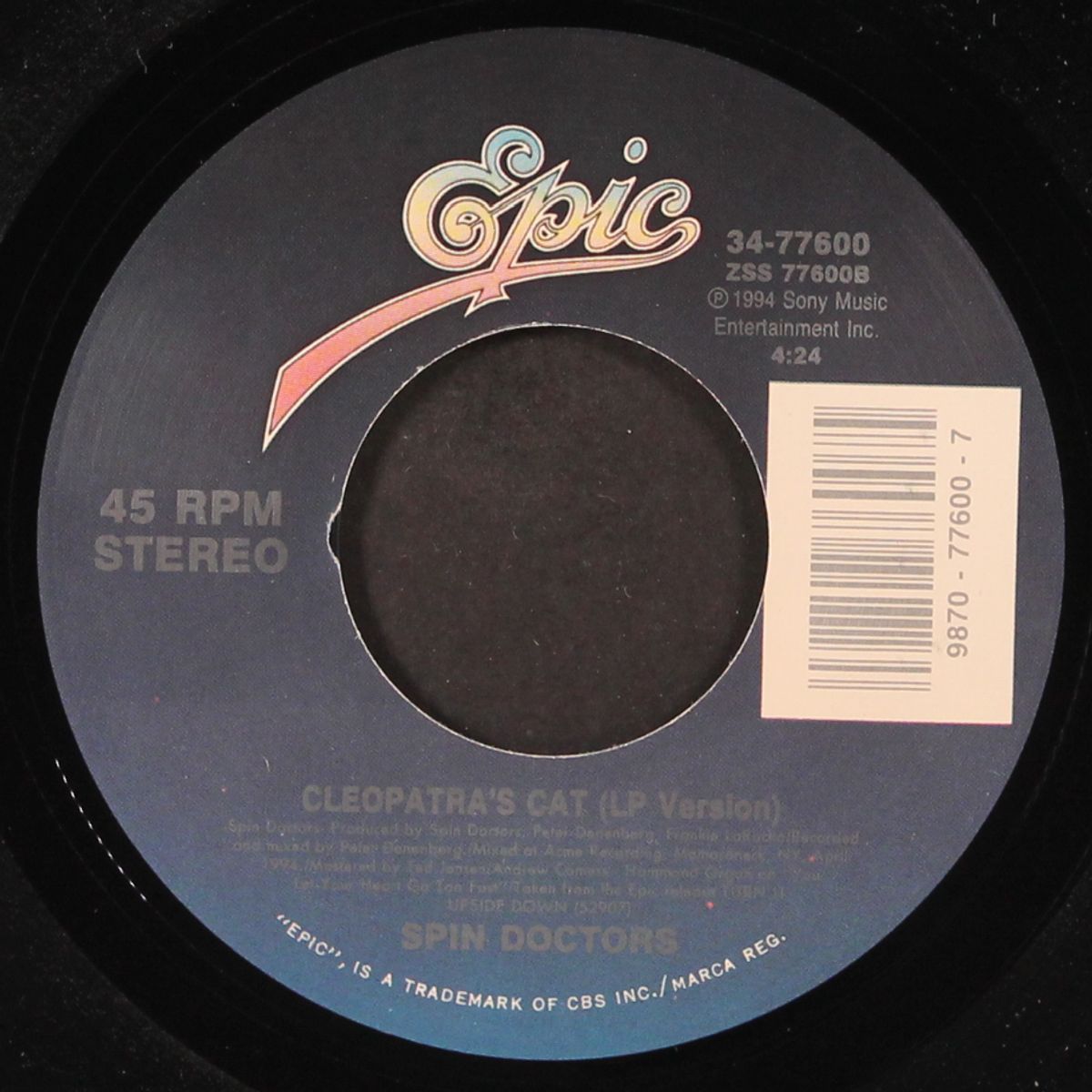 you let your heart go too fast / cleopatra's cat by SPIN DOCTORS