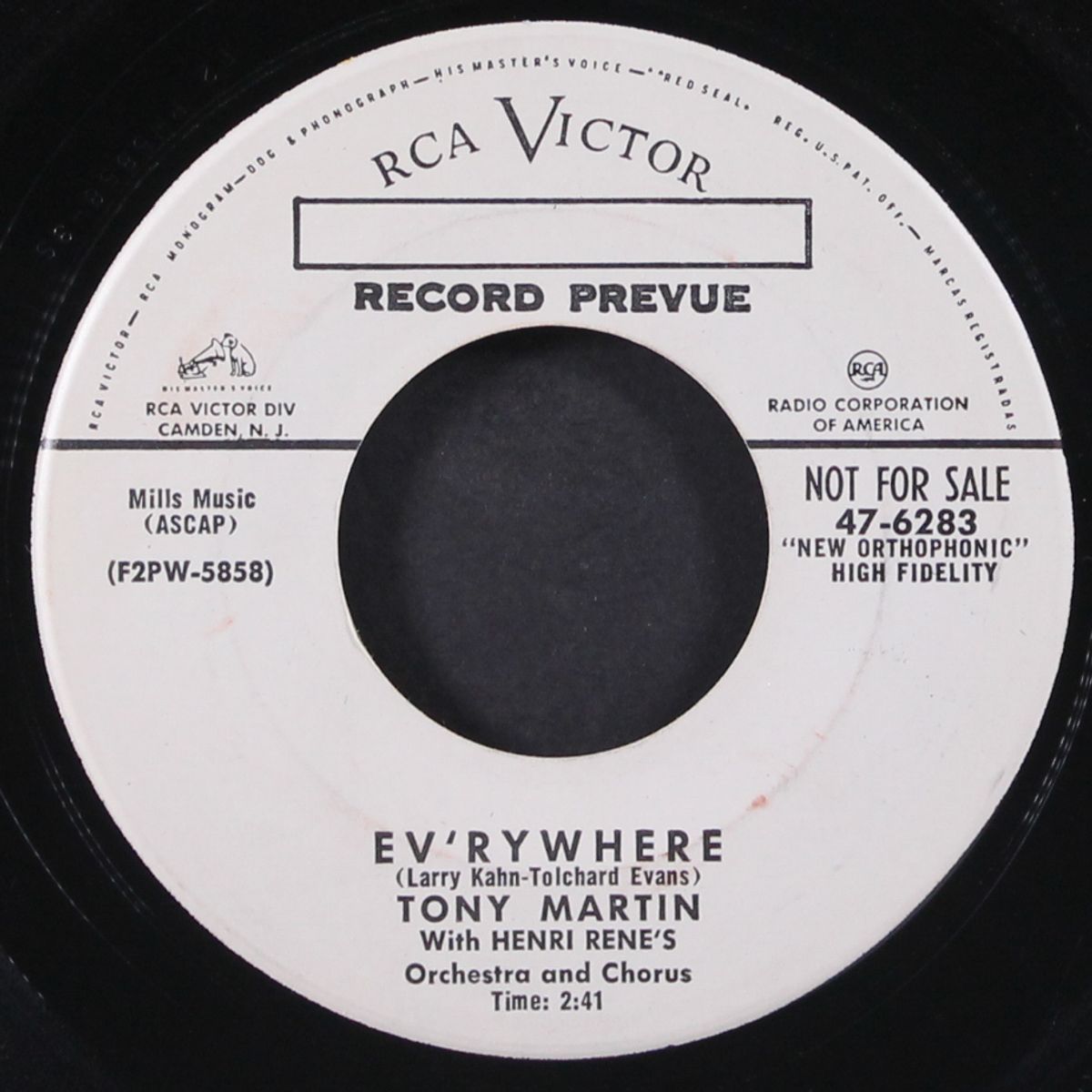 ev'rywhere / hold me in your heart by TONY MARTIN