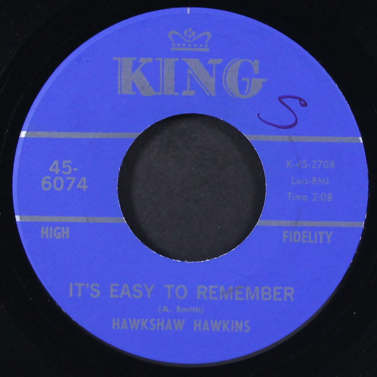 it's easy to remember / jealous fate by HAWKSHAW HAWKINS