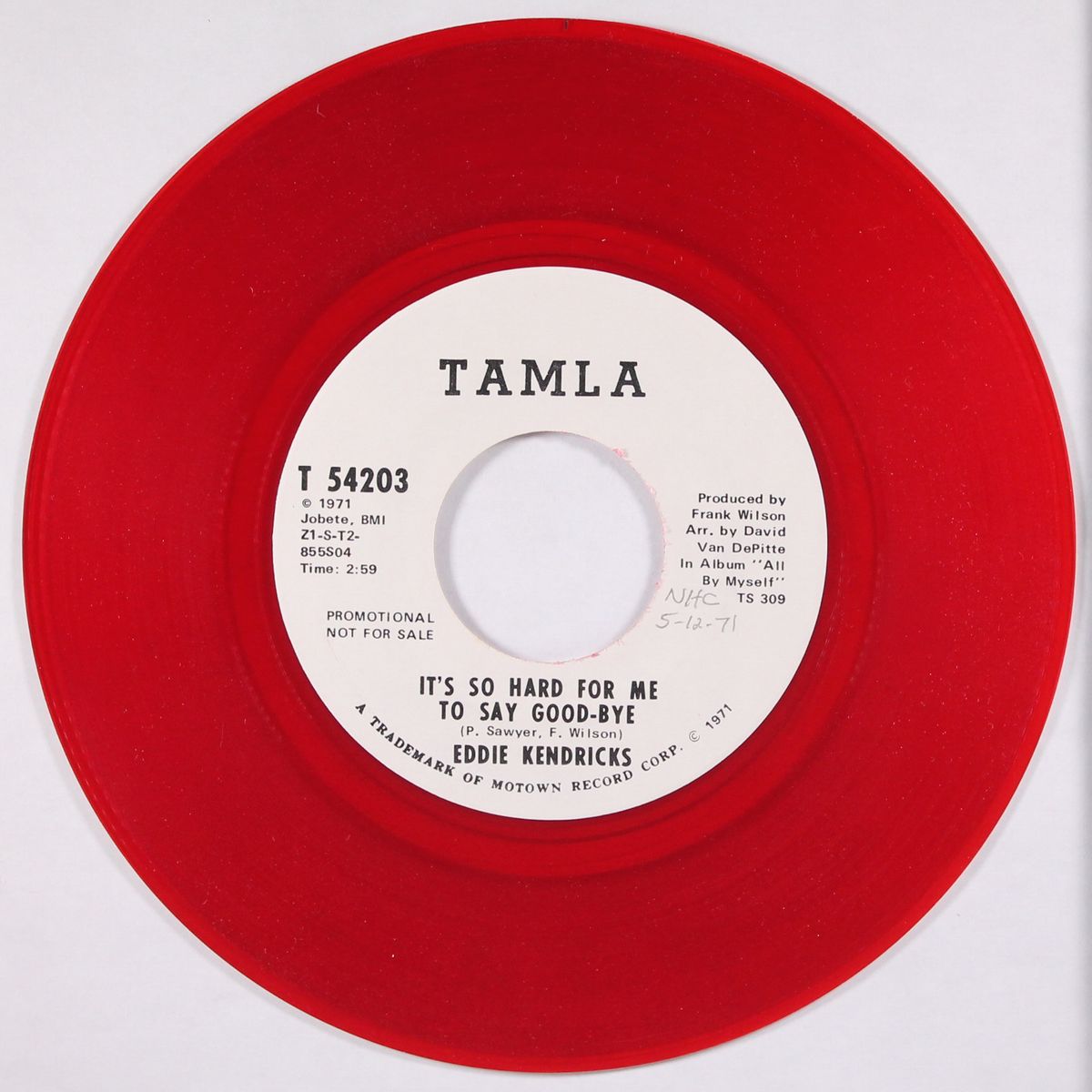 it's so hard for me to say good-bye / same by EDDIE KENDRICKS