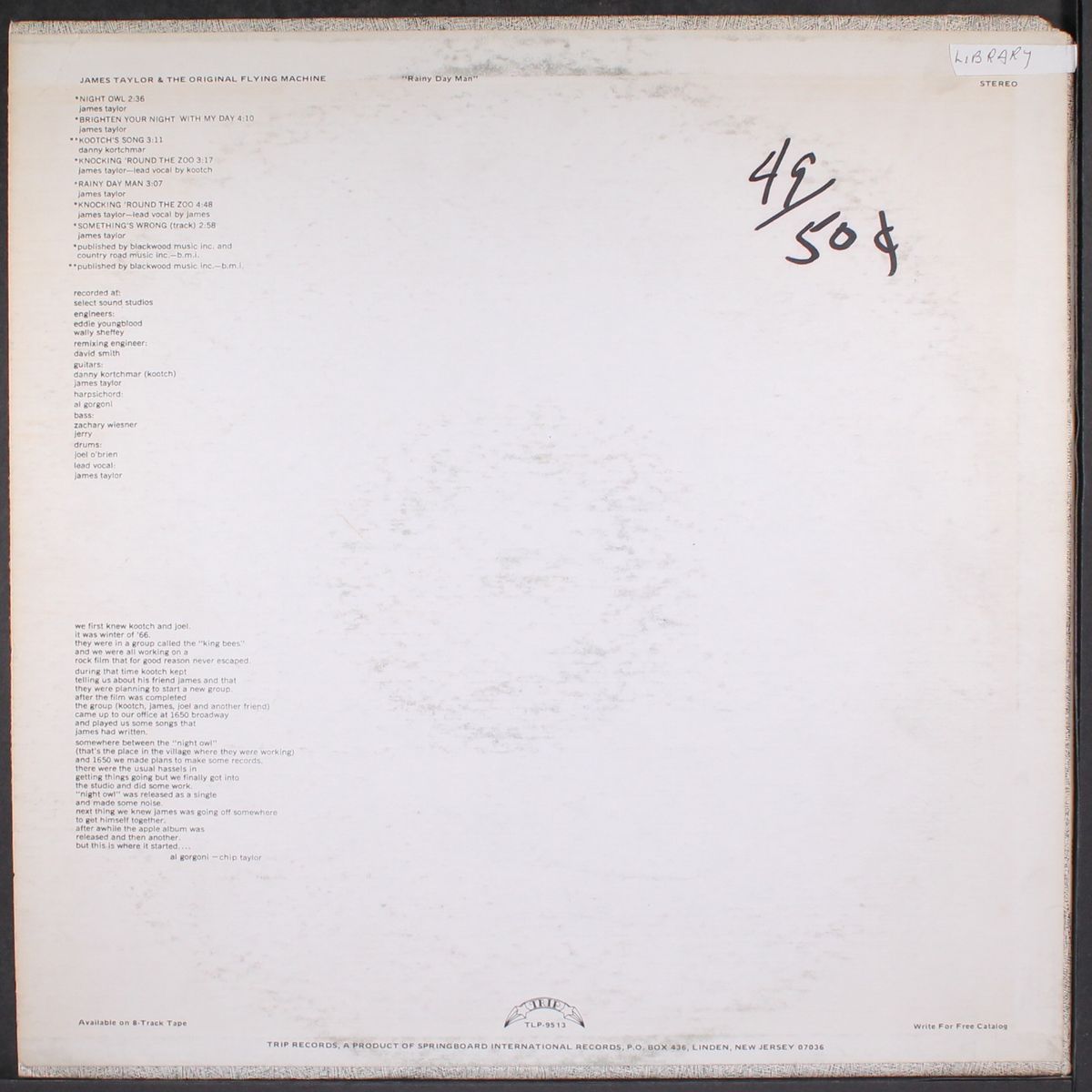 rainy day man by JAMES TAYLOR & THE ORIGINAL FLYING MACHINE