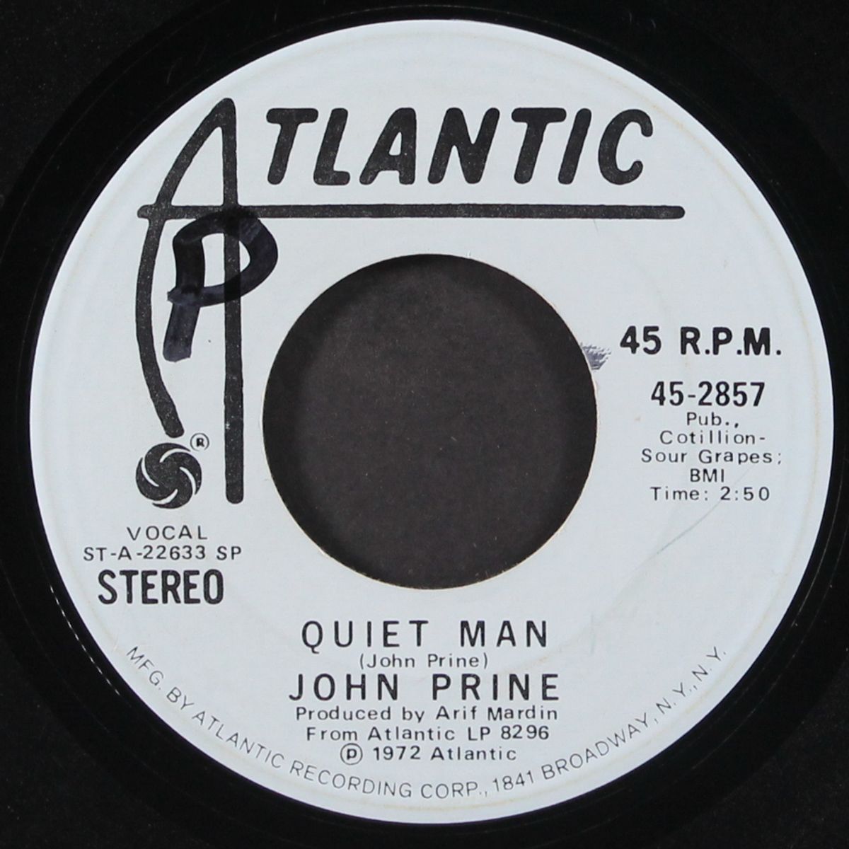 quiet man / (mono) by JOHN PRINE