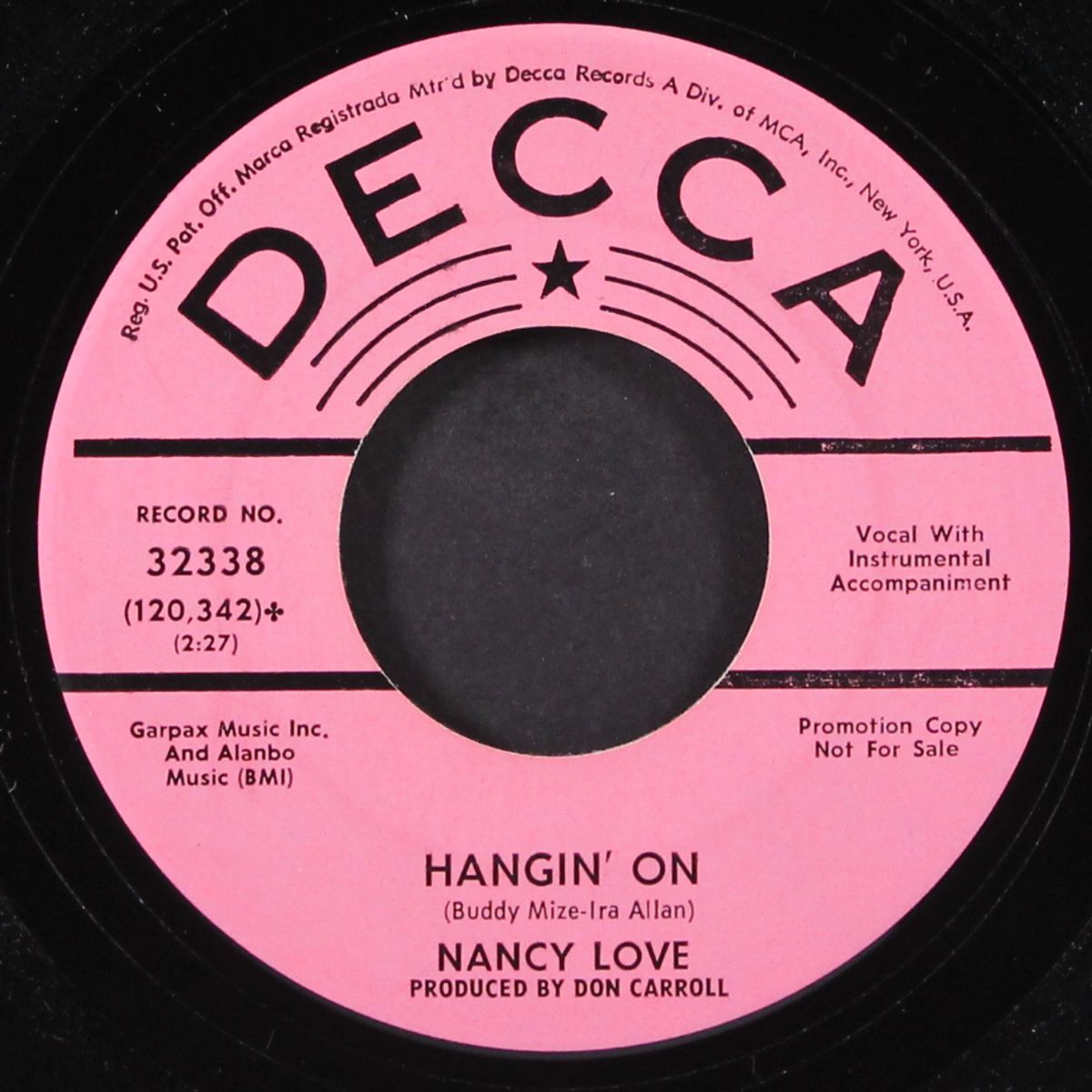 put it off until tomorrow / hangin' on by NANCY LOVE
