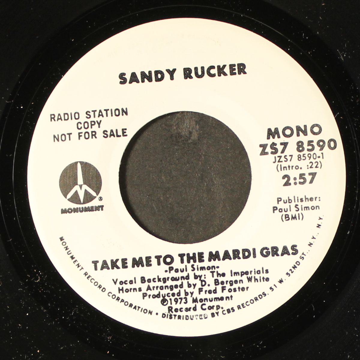take me to the mardi gras / mono by SANDY RUCKER