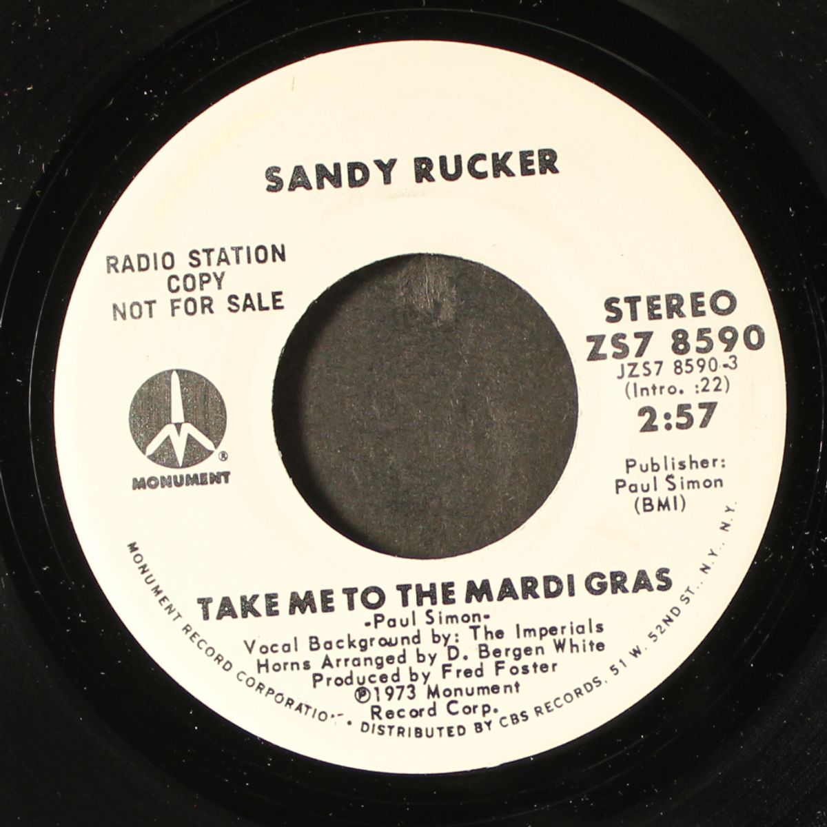 take me to the mardi gras / mono by SANDY RUCKER