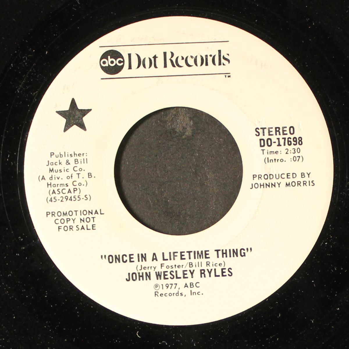 once in a lifetime thing / same by JOHN WESLEY RYLES