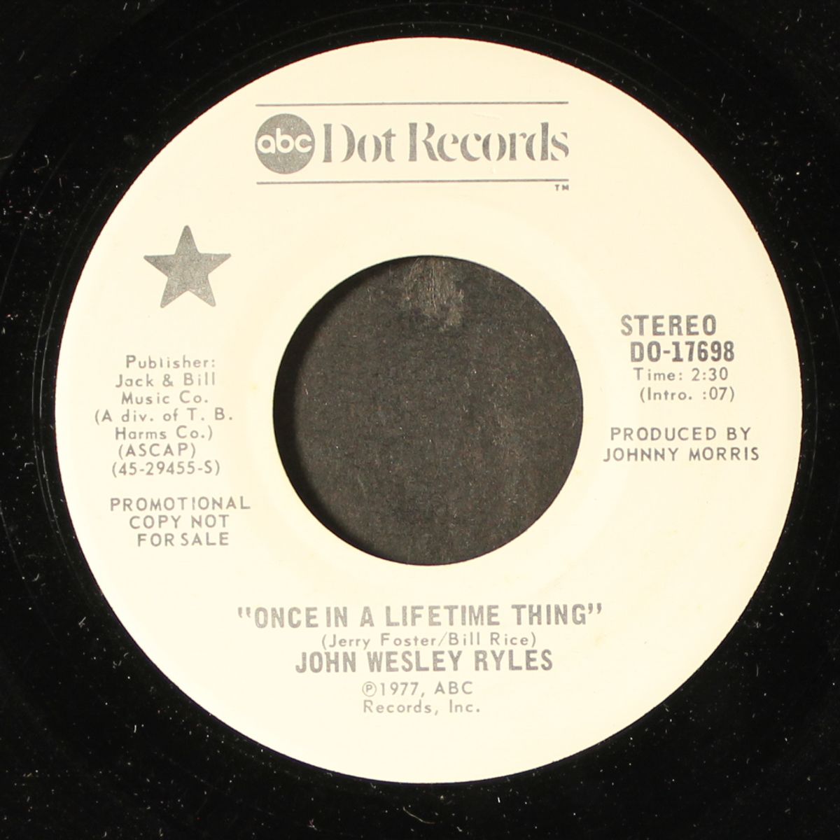 once in a lifetime thing / same by JOHN WESLEY RYLES