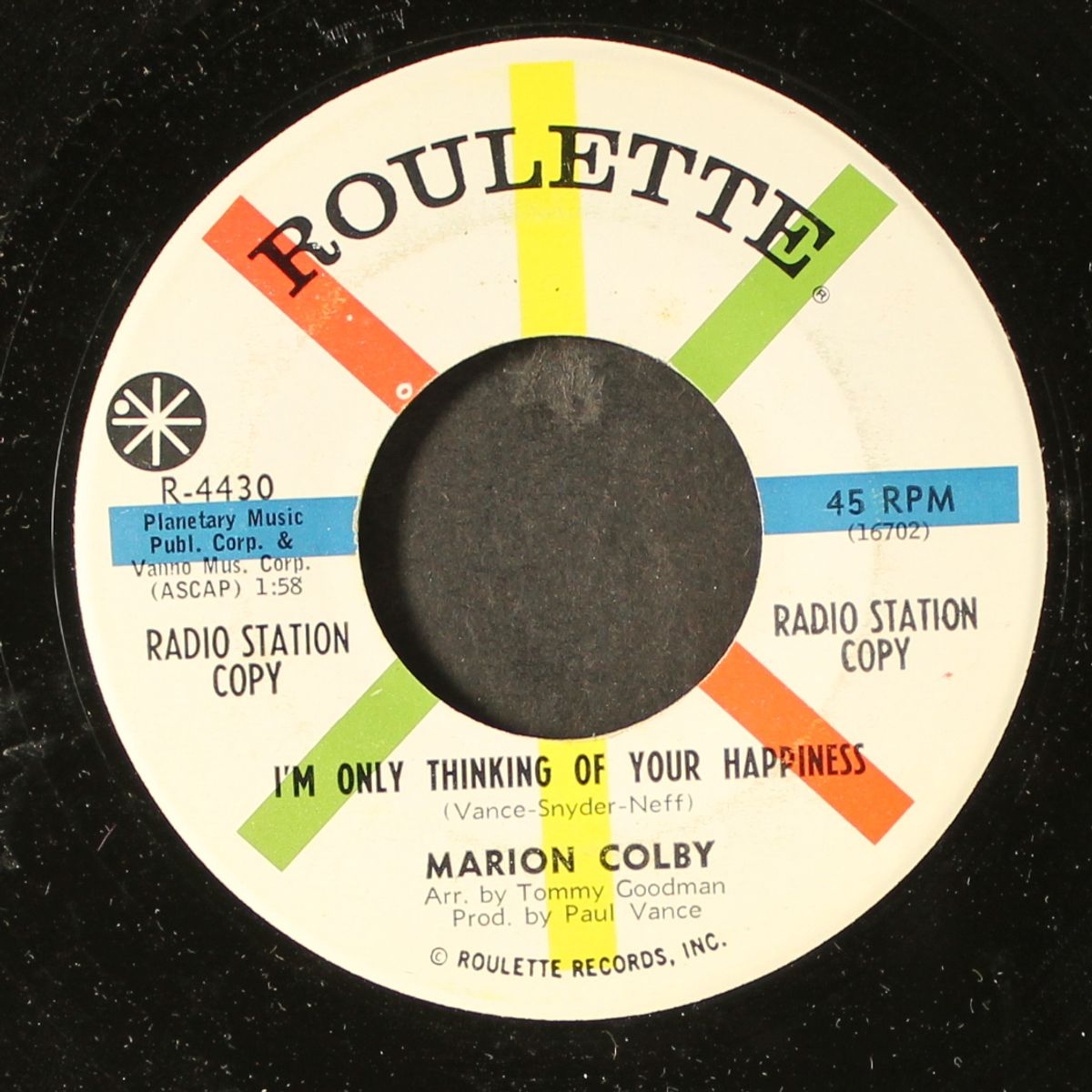 where does a dream go to die / i'm only thinking of your happiness by MARION COLBY