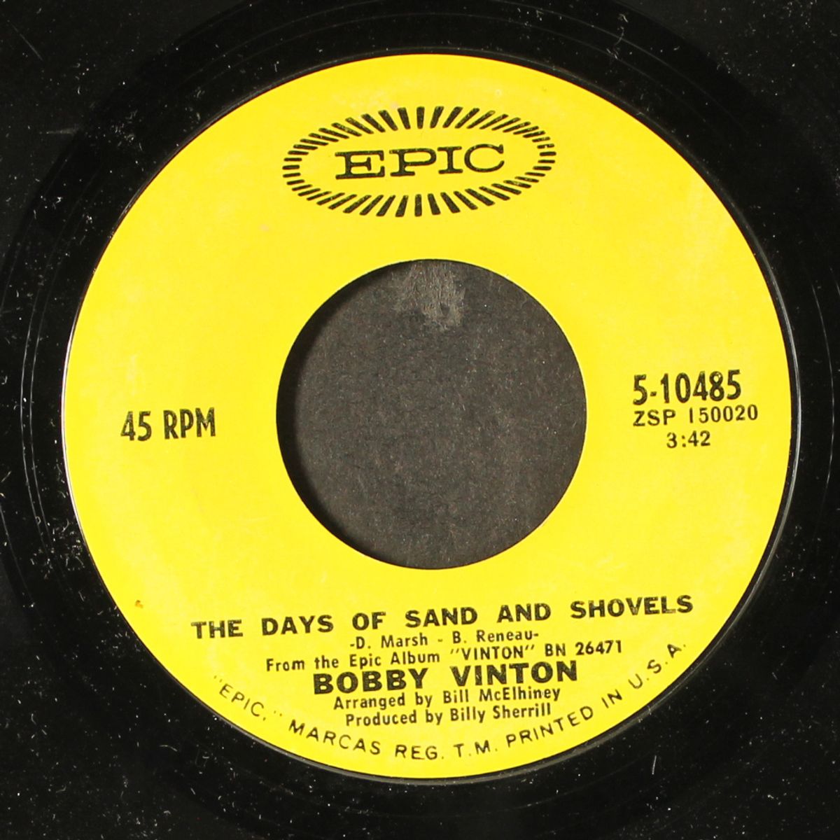 the days of sand & shovels / so many lonely girls by BOBBY VINTON