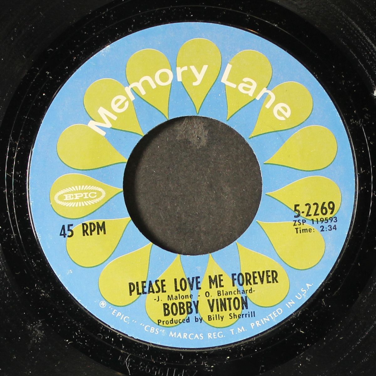 please love me forever / just as much as ever by BOBBY VINTON