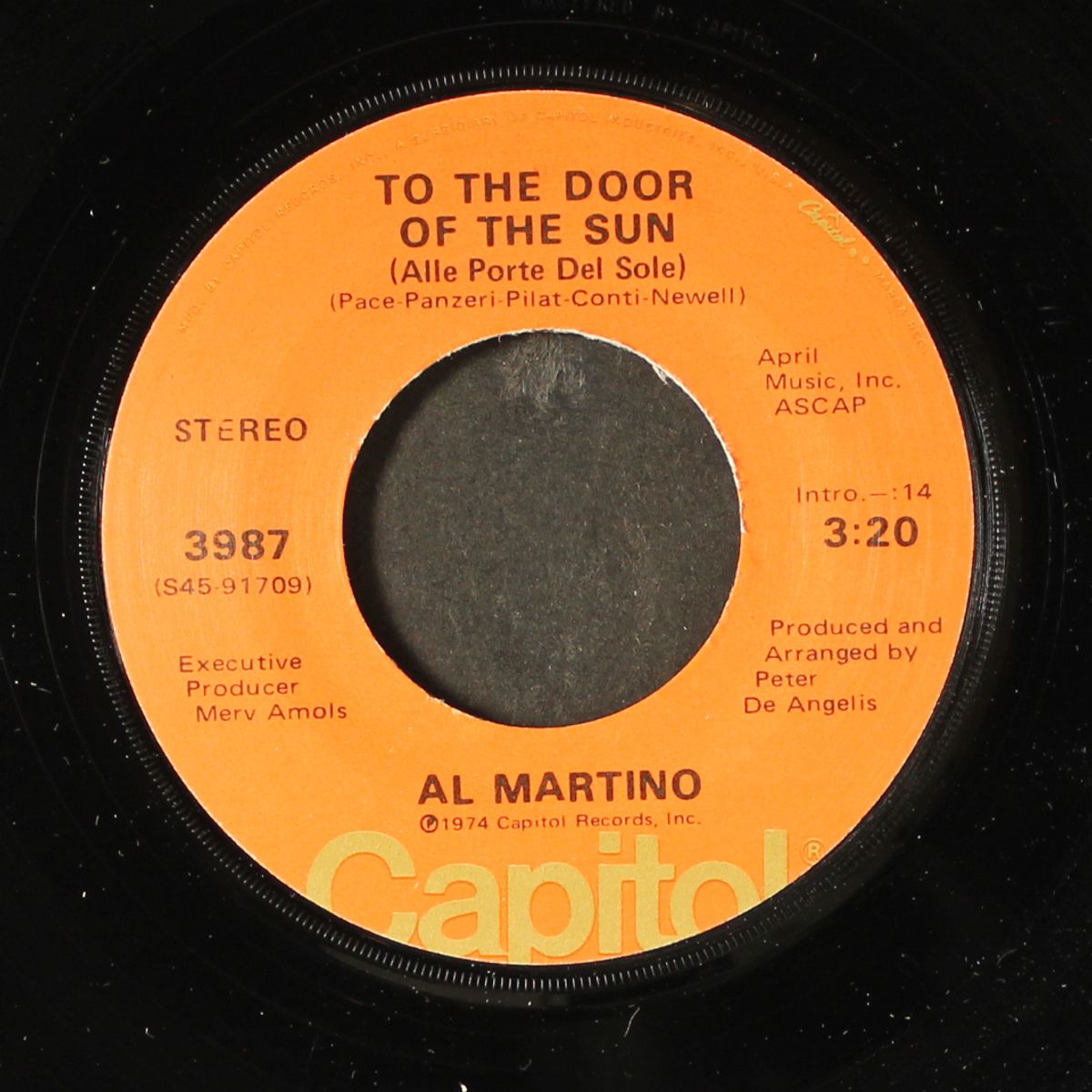 mary go lightly / to the door of the sun by AL MARTINO