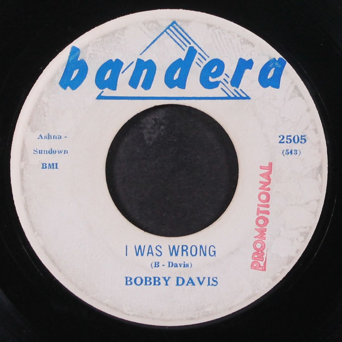 hype you into sellin' your head / i was wrong by BOBBY DAVIS