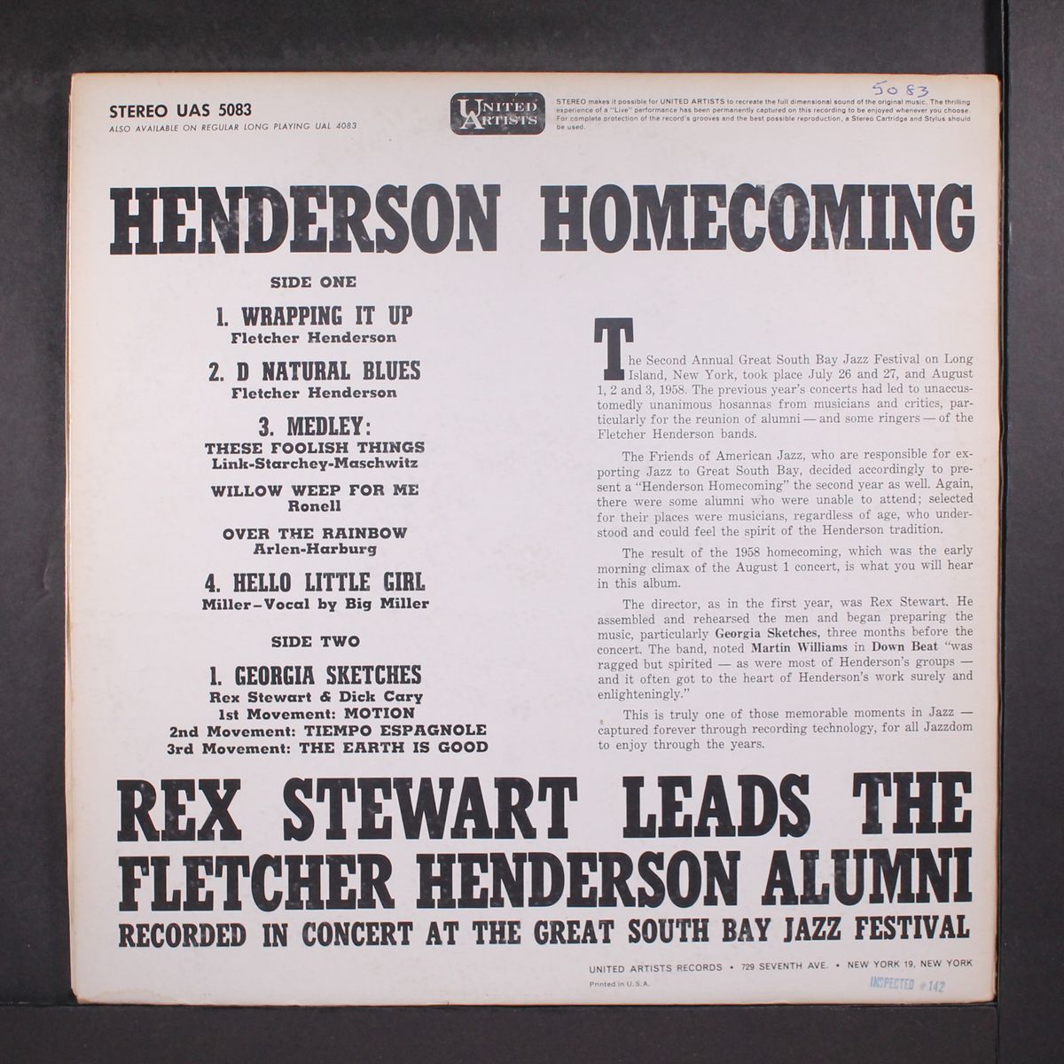 henderson homecoming by REX STEWART