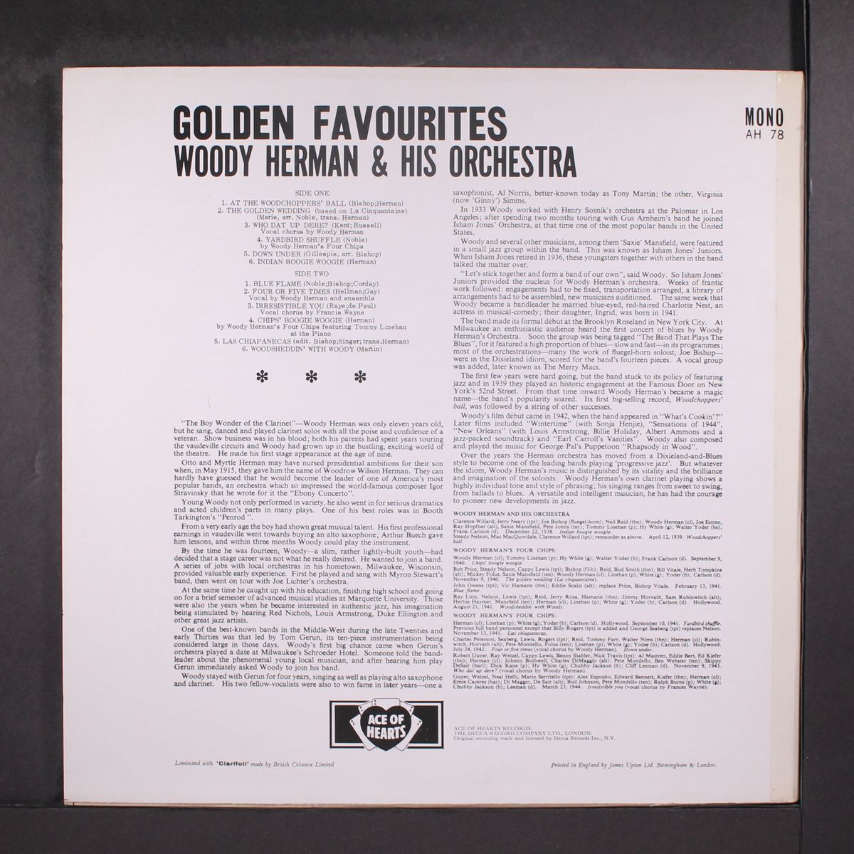 golden favourites by WOODY HERMAN