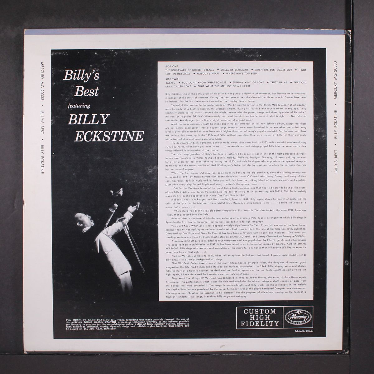 billy's best by BILLY ECKSTINE