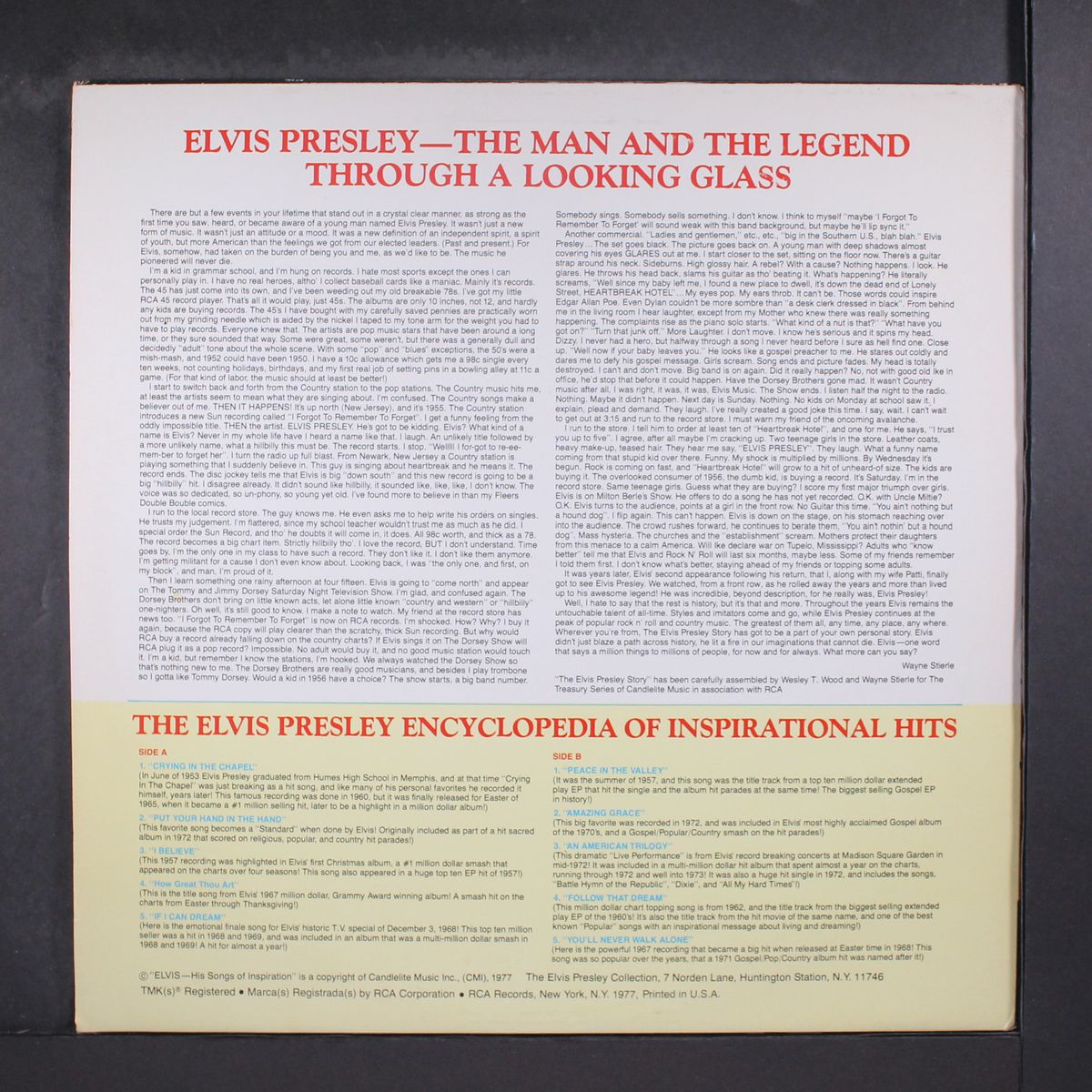 his songs of inspiration by ELVIS PRESLEY