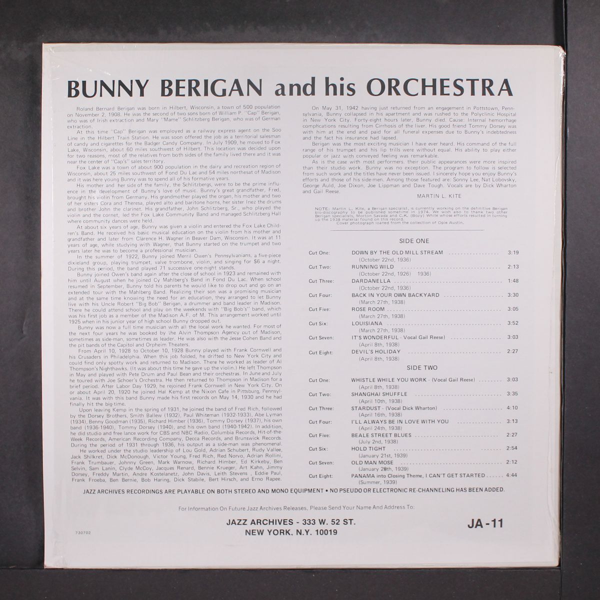 down by the old mill stream by BUNNY BERIGAN