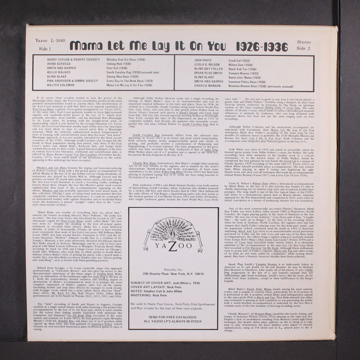 mama let me lay it on you, 1926-1936 by VARIOUS