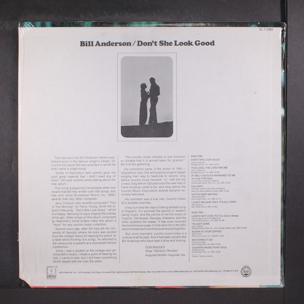 don't she look good by BILL ANDERSON