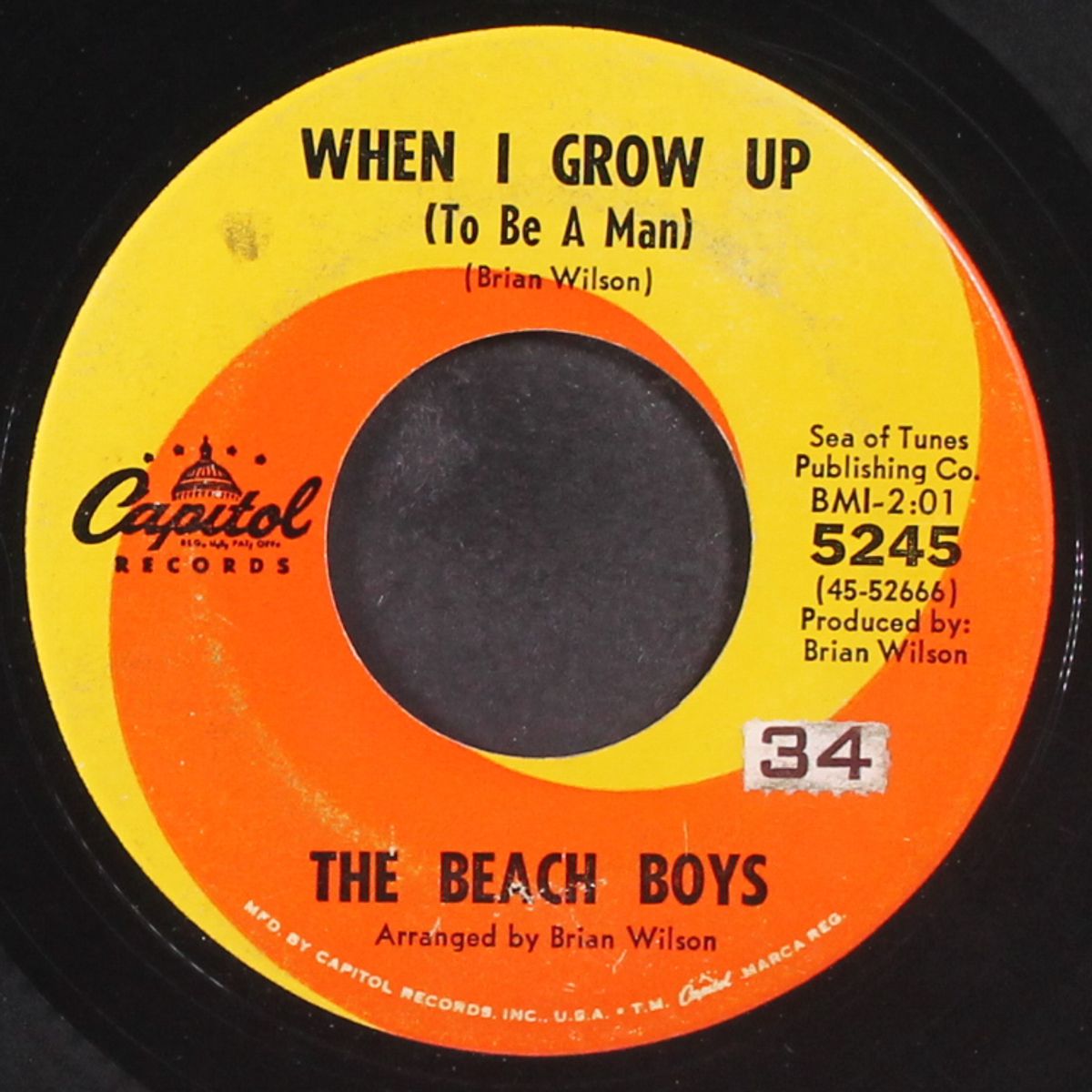 when i grow up to be a man / she knows me too well by BEACH BOYS