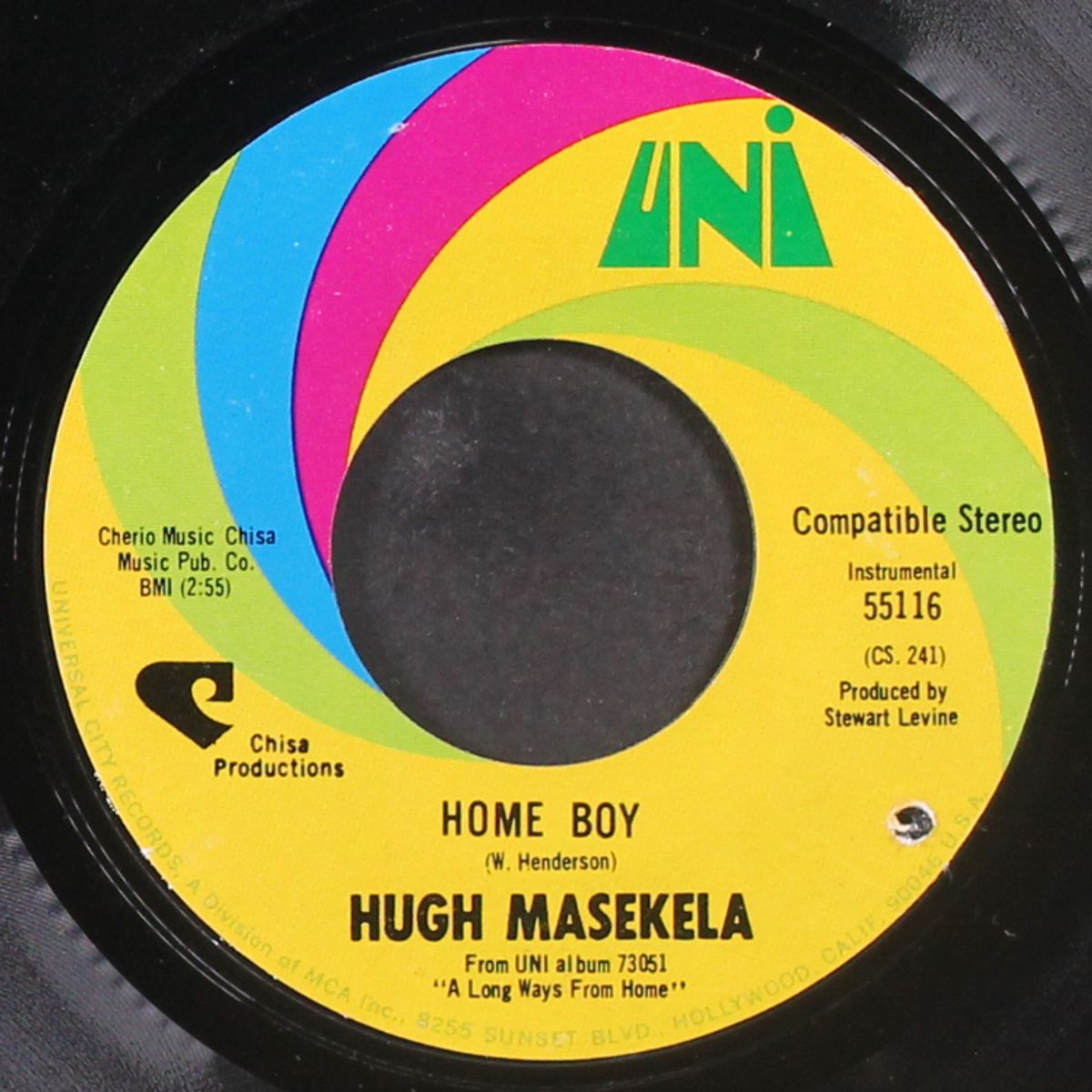 a long ways from home / home boy by HUGH MASEKELA