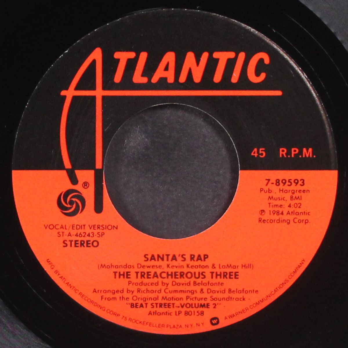 at christmas time / santa's rap by LUTHER / TREACHEROUS THREE