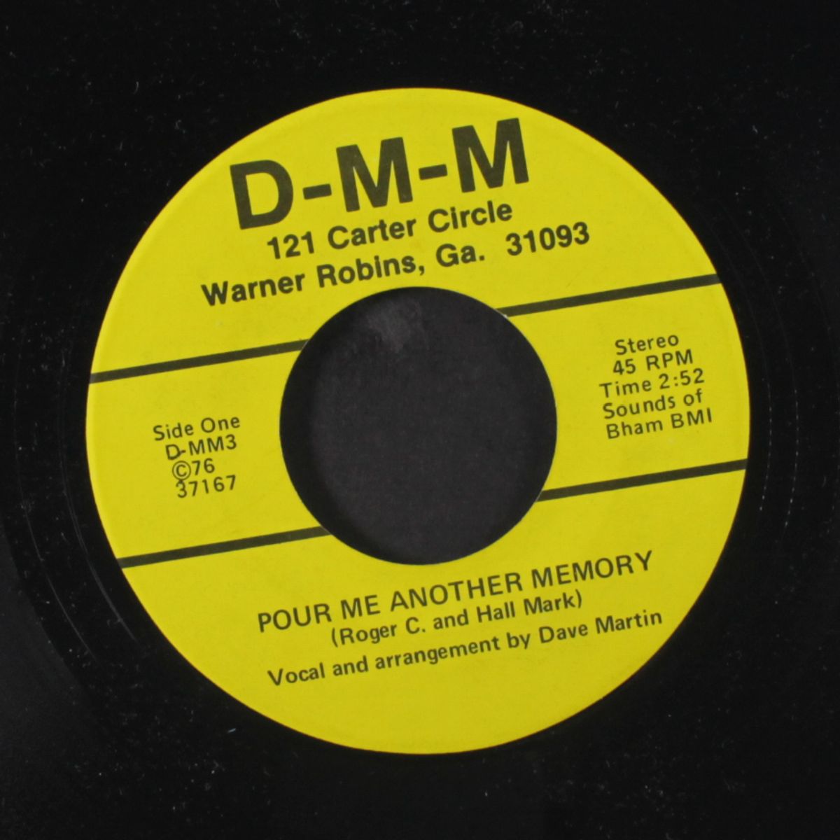 the last note / pour me another memory by DAVE MARTIN