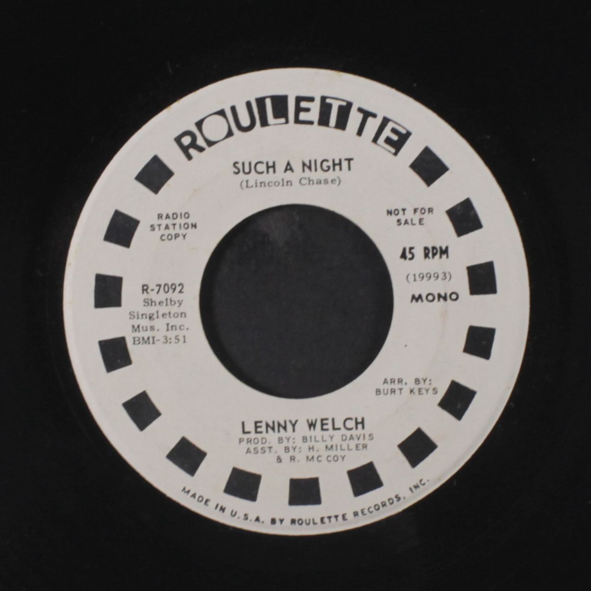 such a night / mono by LENNY WELCH