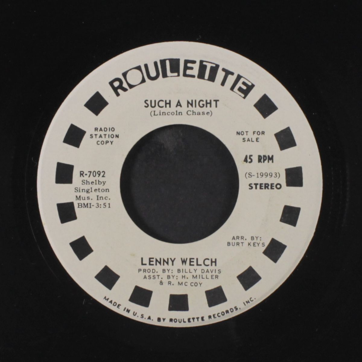 such a night / mono by LENNY WELCH