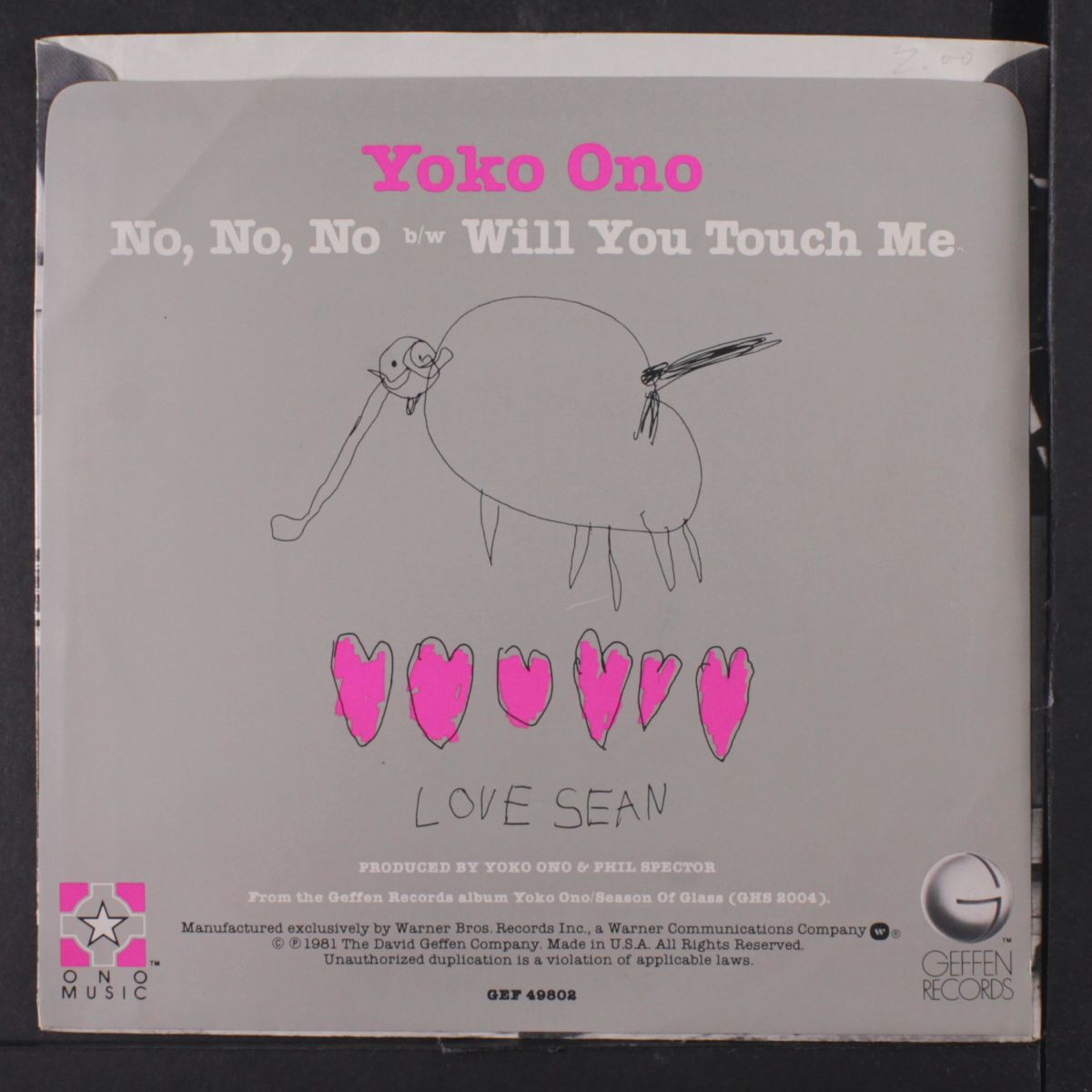no, no, no / will you touch me by YOKO ONO
