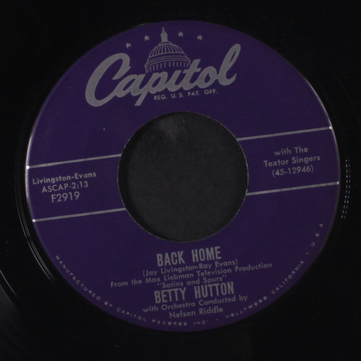 saints & spurs / back home by BETTY HUTTON